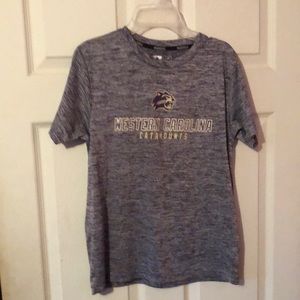 Western Carolina Catamounts Purple & Gray Striped Active T-Shirt Boys L 10/12